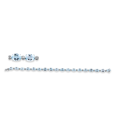14.84 ct Bracelet with topaz and diamonds