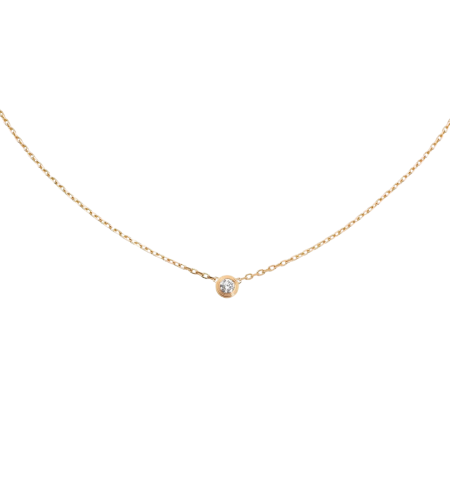 0.32 ct Diamond necklace in rose gold