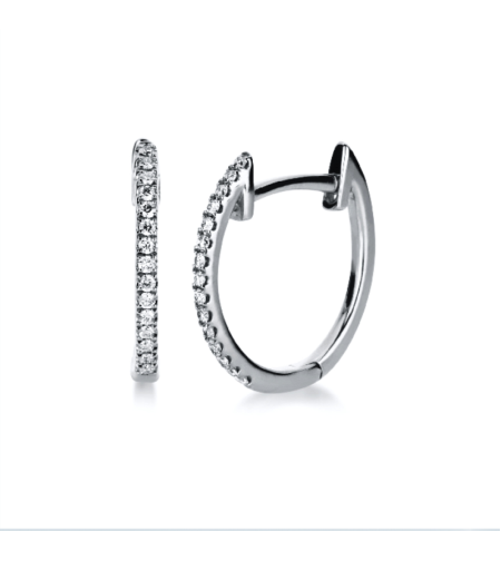 0.08 ct Diamond hoop earrings