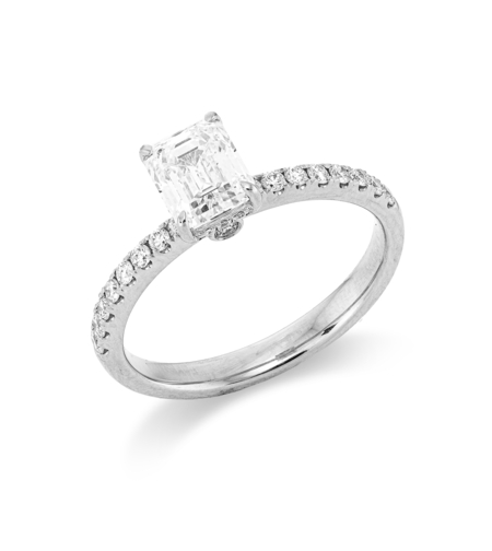 1.41 ct Emerald cut diamond ring