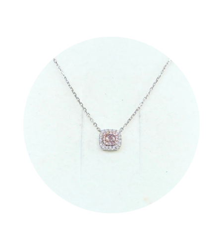 0.25 ct Pink diamond necklace
