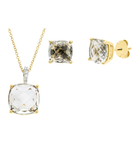 7.25 к Сет със зелени аметисти