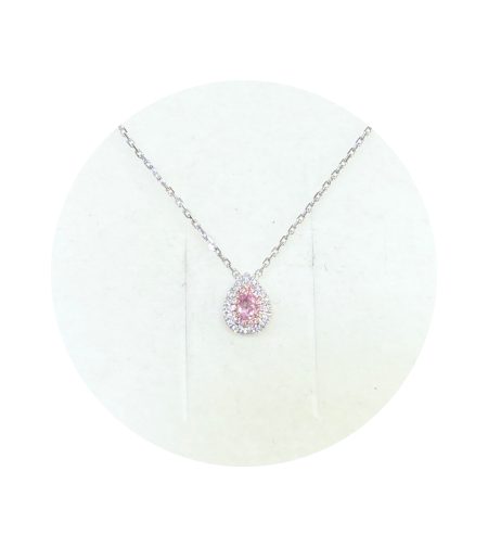 0.33 ct Pink diamond necklace