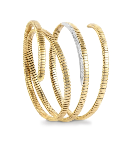 0.22 ct Yellow gold diamond bracelet