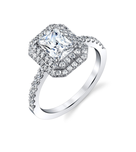 1.03 ct Emerald cut diamond ring