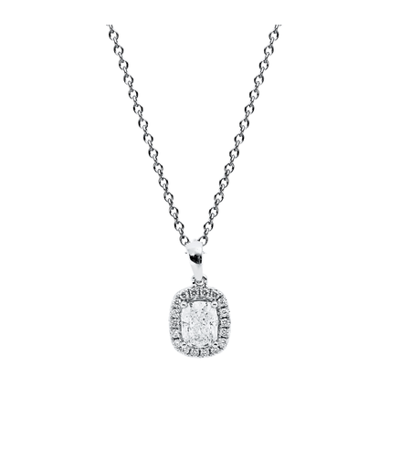 0.86 ct Cushion cut diamond pendant