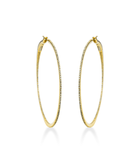 0.55 ct Diamond hoop earrings