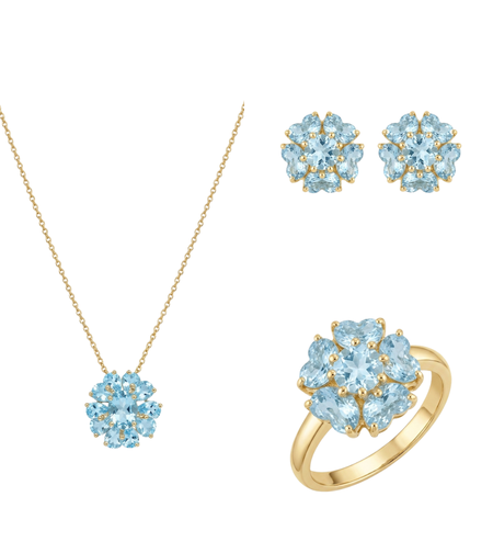 31.16 ct Set with diamonds and topaz