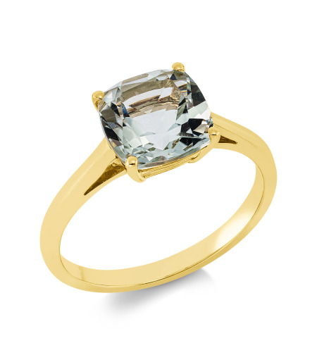 2.30 ct Green amethyst ring