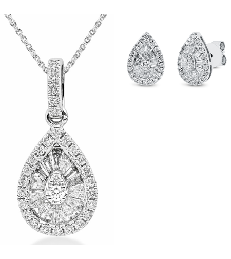 1.07 ct Set white gold with diamonds