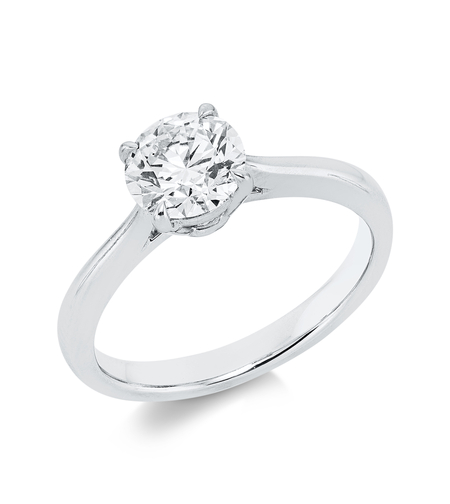 0.50 к Пръстен с диамант в бяло злато