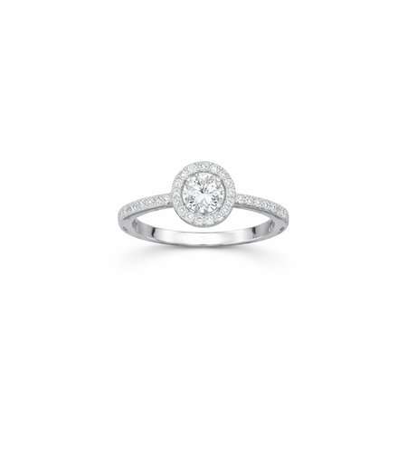 0.67 ct White gold diamond ring