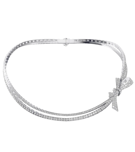 7.29 ct Diamond bow necklace