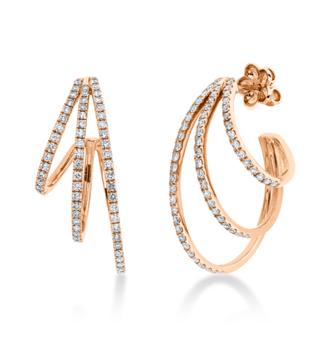 1.33 к Обеци с диаманти в розово злато