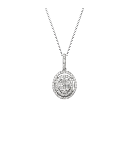 0.94 ct Oval diamond necklace