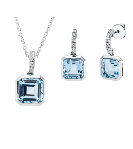 12.01 ct Set with blue topaz and diamonds