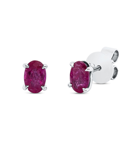 1.21 ct Ruby earrings