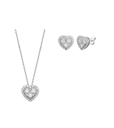 0.72 ct Set with diamonds