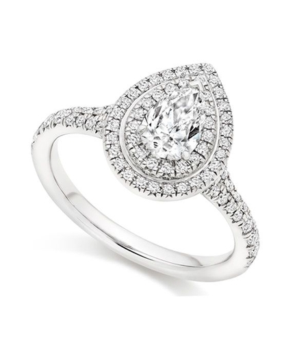 0.91 к Пръстен с диаманти капка