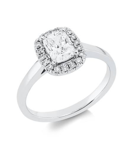0.81 ct White gold diamond ring