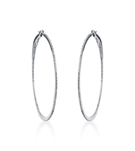 0.57 ct Diamond hoop earrings