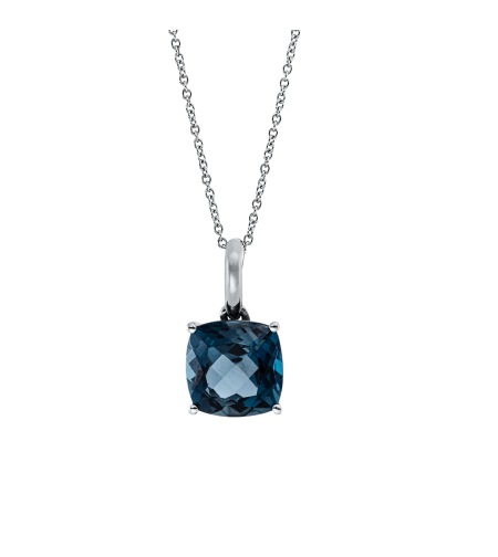 3.10 ct London blue topaz necklace