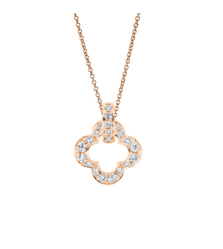 0.42 ct Rose gold diamond necklace