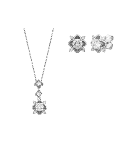 0.96 ct Set with diamonds