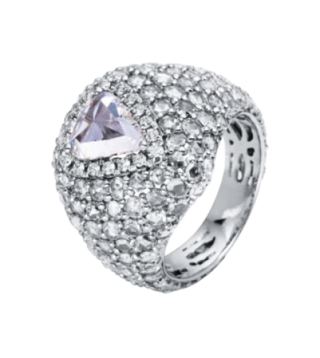 4.69 ct Rose cut diamond ring