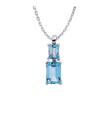 0.97 ct Necklace with topaz