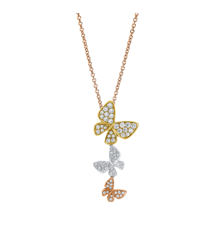 0.89 ct Butterfly diamond necklace