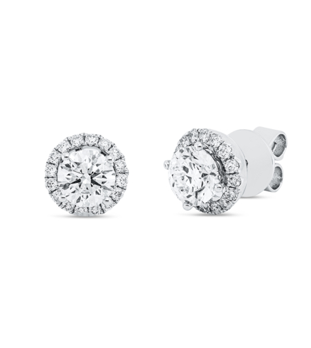 1.90 ct Round diamond earrings