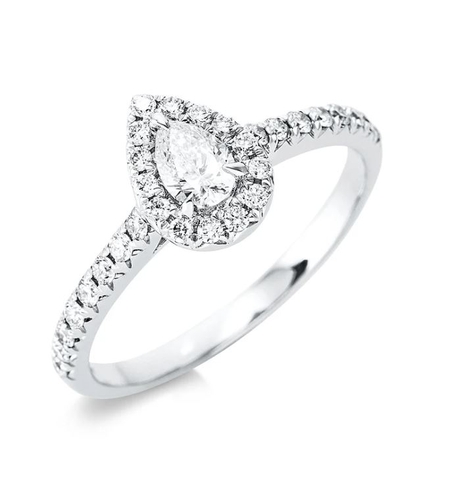 0.72 ct White gold diamond ring