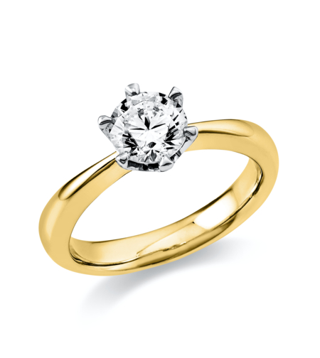 1.00 ct Investment diamond ring in yellow gold