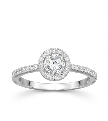 0.67 ct White gold diamond ring