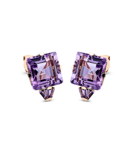 13.10 ct Earrings with amethyst