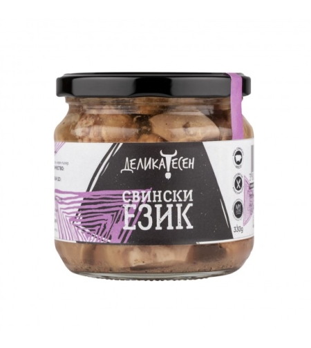 Свински език в буркан 330 гр