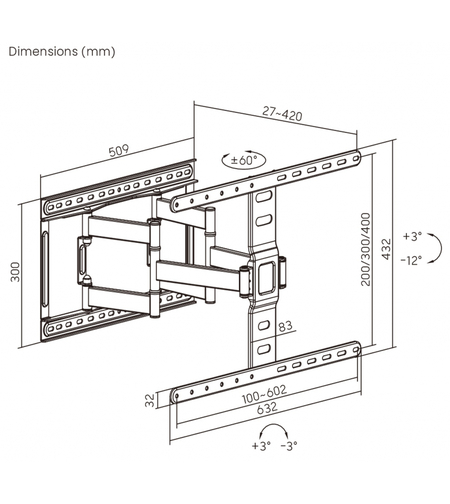 Стойка за телевизор Arielli ATB-83466 SLIM