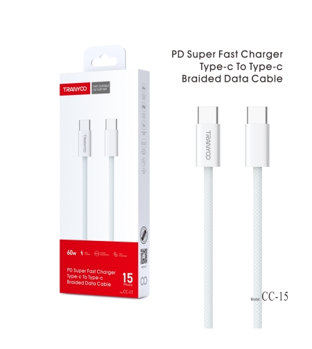 60w PD Super Fast Charging кабел Type C към Type C CC-15