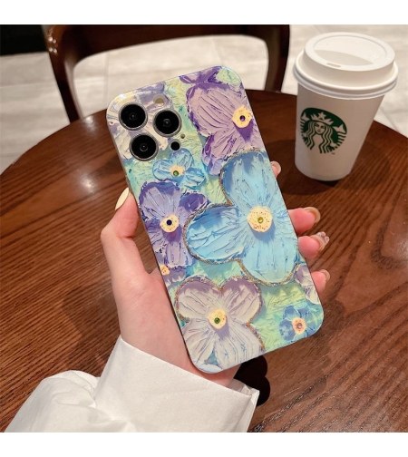 Anti UV силиконов флорален гръб RT-3 за Samsung A21S