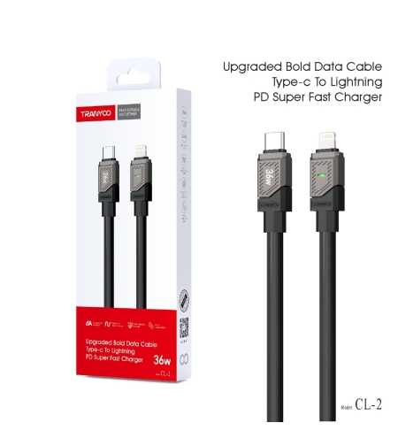36w PD Super Fast Charging кабел Type C към Lightning с оплетка CL-2