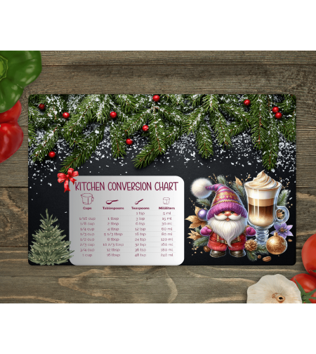 Стъклена дъска за рязане, Коледа мерки 2