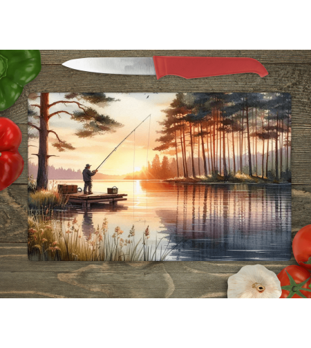 Стъклена дъска за рязане Рибар