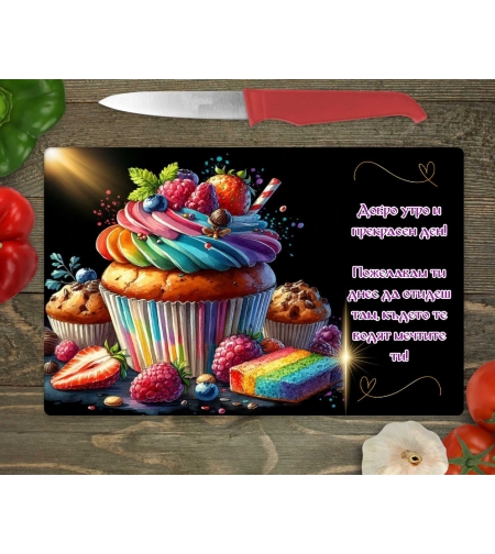 Стъклена дъска за рязане  