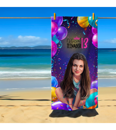 Кърпа за плаж Карикатура Тийнеджър 14години момиче