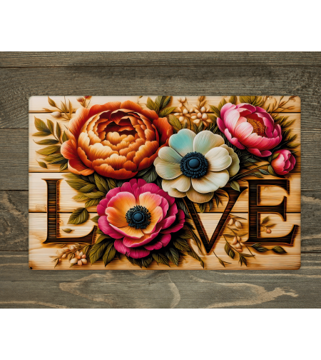 Стъклена дъска за рязане,Цвете 4