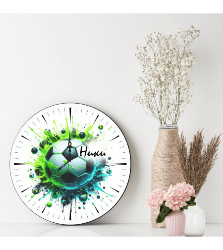 Персонализиран стъклен часовник Футбол