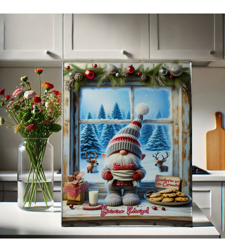 Стъклена дъска за рязане 130 Коледа