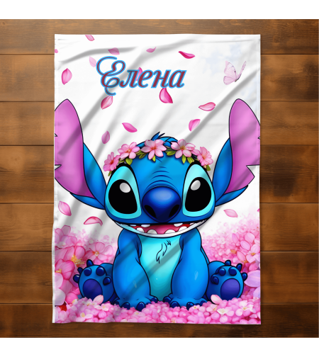 Персонализирано бебешко одеяло Стич 2