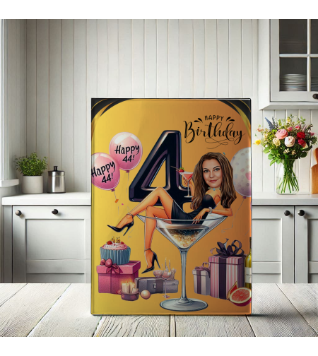 Стъклена дъска Карикатура Рожден ден 44